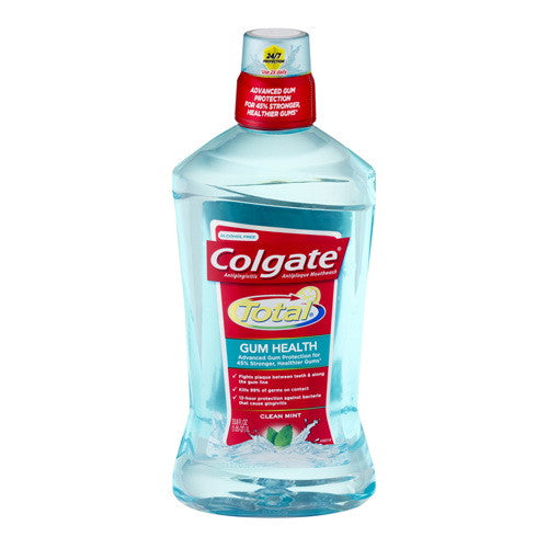Colgate Total Gum Health Mouthwash, Clean Mint, 33.8 Oz